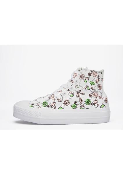 Chuck Taylor All Star Lift Kadın Beyaz Platform Sneaker fiyatları