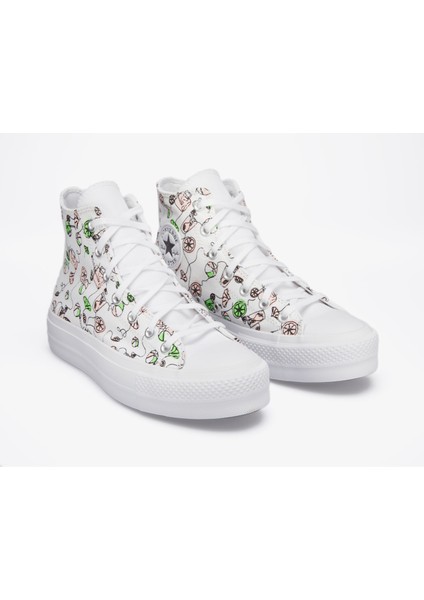 Chuck Taylor All Star Lift Kadın Beyaz Platform Sneaker modelleri