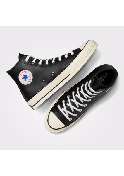 Chuck 70 Leather Kadın Siyah Sneaker fırsatları