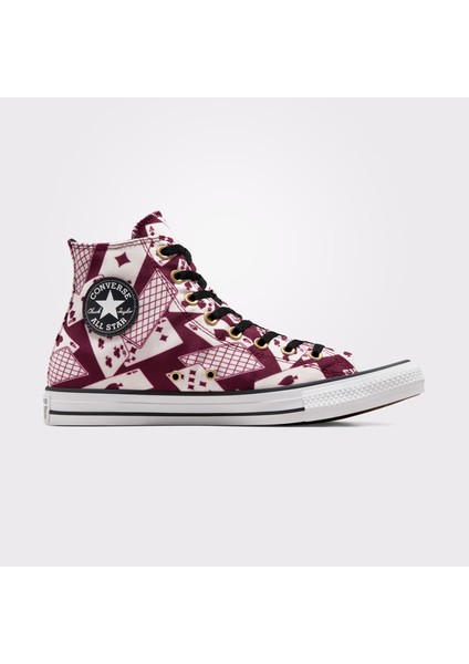 Chuck Taylor All Star Cards Unisex Bordo/bej Sneaker