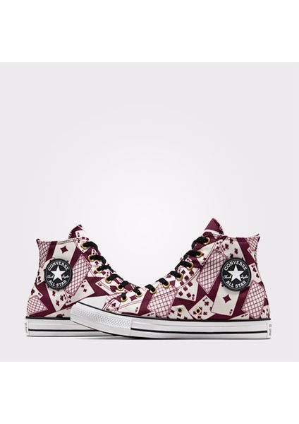 Chuck Taylor All Star Cards Unisex Bordo/bej Sneaker