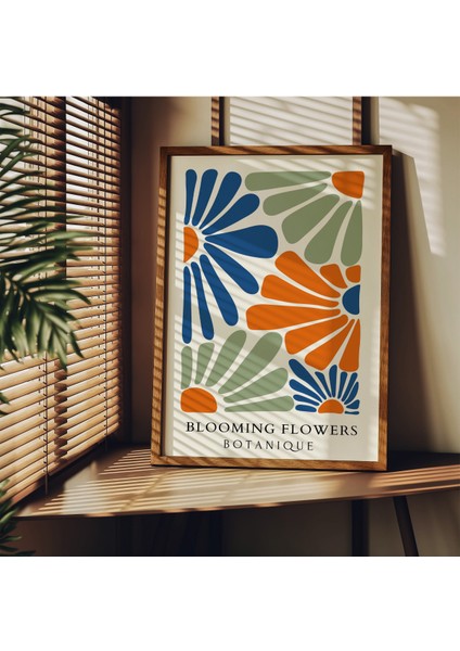 Flowers 3'lü Çerçevesiz Poster, Modern Dekoratif Çerçevesiz Poster, Tablo modelleri