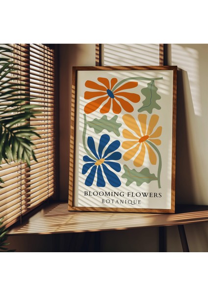 Flowers 3'lü Çerçevesiz Poster, Modern Dekoratif Çerçevesiz Poster, Tablo indirimleri