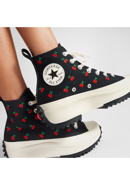 Run Star Hike Platform Cherries Kadın Siyah Sneaker
