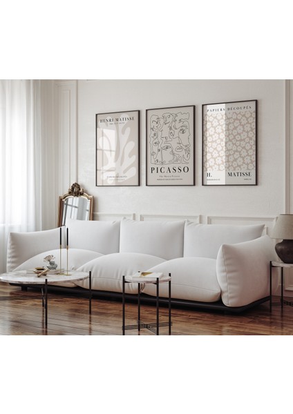 Wall Art 3'lü Çerçevesiz Poster, Modern Dekoratif Çerçevesiz Poster, Tablo fiyatları