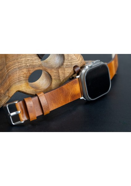 Apple Watch Hakiki Deri Akıllı Saat Kordonu