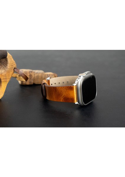 Apple Watch Hakiki Deri Akıllı Saat Kordonu