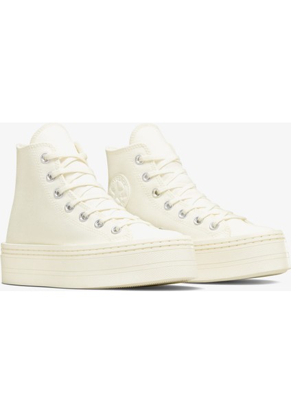 Chuck Taylor All Star Modern Lift Platform Canvas Kadın Krem Sneaker fiyatları