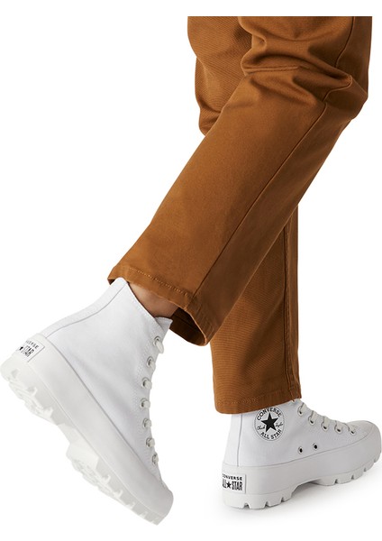Chuck Taylor All Star Lugged Hi Kadın Beyaz Sneaker fırsatları
