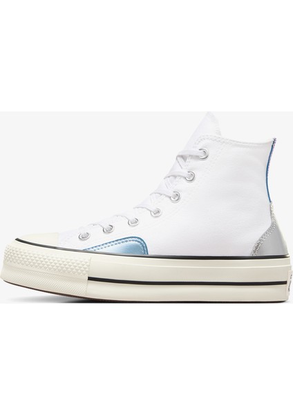 All Star Lift Platform Y2K Chrome Kadın Beyaz Sneaker modelleri