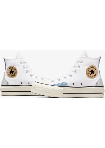 All Star Lift Platform Y2K Chrome Kadın Beyaz Sneaker indirimleri