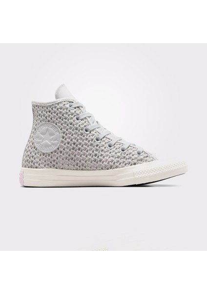Chuck Taylor All Star Kadın Gri Işlemeli Sneaker