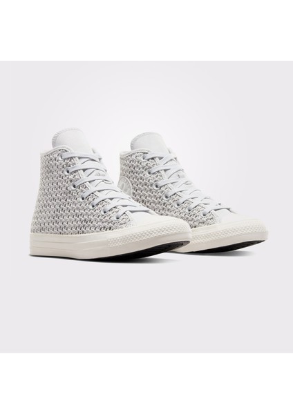 Chuck Taylor All Star Kadın Gri Işlemeli Sneaker