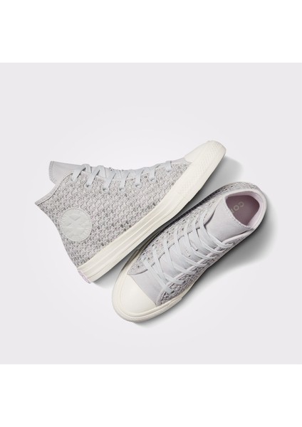 Chuck Taylor All Star Kadın Gri Işlemeli Sneaker