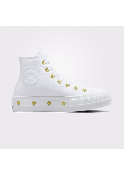 Chuck Taylor All Star Lift Platform Star Studded Kadın Beyaz Sneaker
