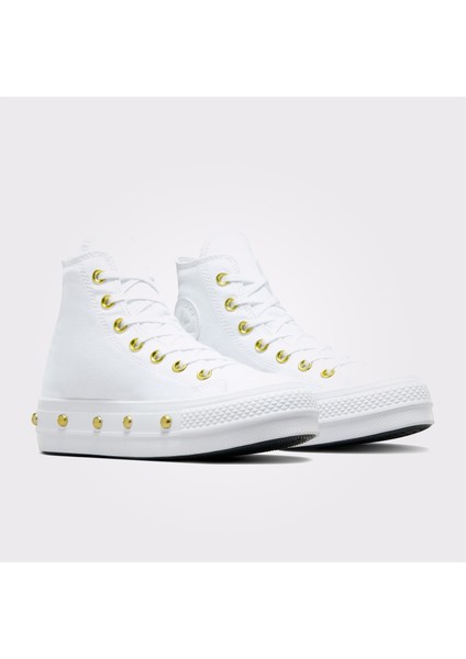 Chuck Taylor All Star Lift Platform Star Studded Kadın Beyaz Sneaker fiyatları