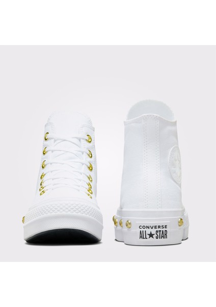 Chuck Taylor All Star Lift Platform Star Studded Kadın Beyaz Sneaker modelleri