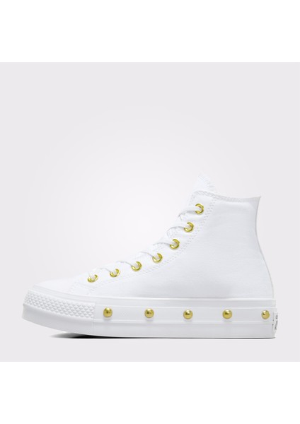 Chuck Taylor All Star Lift Platform Star Studded Kadın Beyaz Sneaker fırsatları