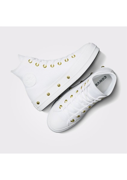 Chuck Taylor All Star Lift Platform Star Studded Kadın Beyaz Sneaker indirimleri