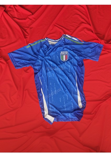 Italya Euro Cup 2024 Mavi Isimsiz Yetişkin Forma - Yetişkin Halı Saha Mavi Forma