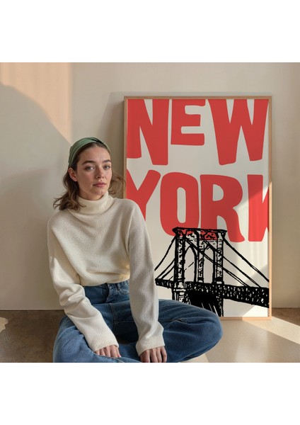 Newyork Çerçevesiz Poster, Modern Dekoratif Çerçevesiz Poster, Tablo fiyatları
