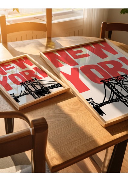 Newyork Çerçevesiz Poster, Modern Dekoratif Çerçevesiz Poster, Tablo fırsatları