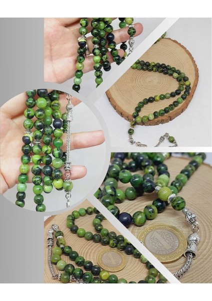 Yeşim Taşı Royal Quality 99LUK Tesbih 8mm (8172)