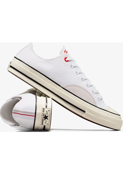 Chuck 70 Mixed Materials Unisex Beyaz Sneaker indirimleri
