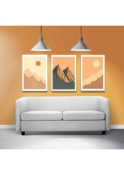 Matisse - Boho - Art Deco - Soyut - Doğa ( 3 Lü Çerçevesiz ) Poster - Afiş - Tablo KR2C00899/