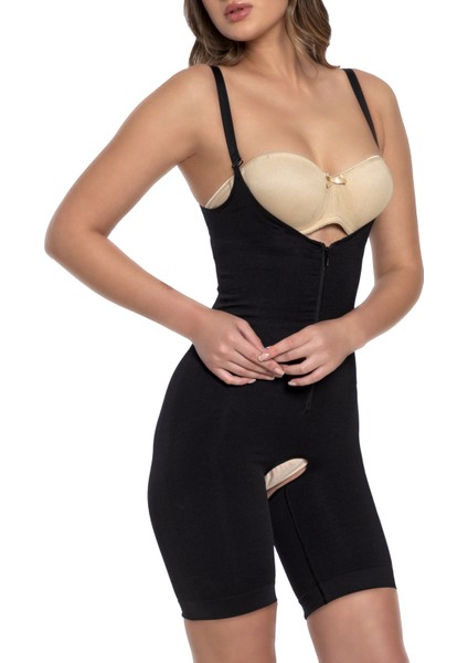 Tam Boy Göğüssüz Toparlayıcı Korse - Ayarlanabilir Askılı, Önden Fermuarlı ve Agraflı (Lala) indirimleri