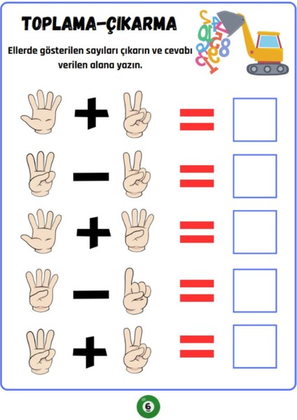 Ahşap Parmak Hesabı Matematik Seti (Okul Öncesi ve 1. Sınıflar Için)