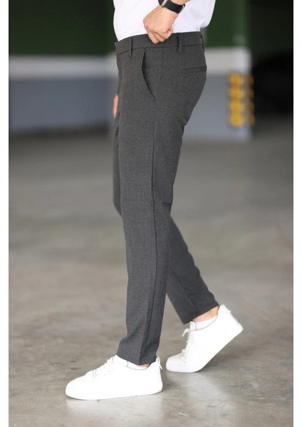 Erkek Antrasit Italyan Kesim Slim Fit Kaliteli Esnek Likralı Bilek Boy Kumaş Pantolon fiyatları