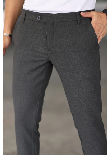 Erkek Antrasit Italyan Kesim Slim Fit Kaliteli Esnek Likralı Bilek Boy Kumaş Pantolon modelleri