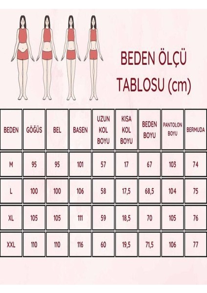 Ekoseli Kadın Pijama Takımı - Gülkurusu Likralı Penye 2813UKL