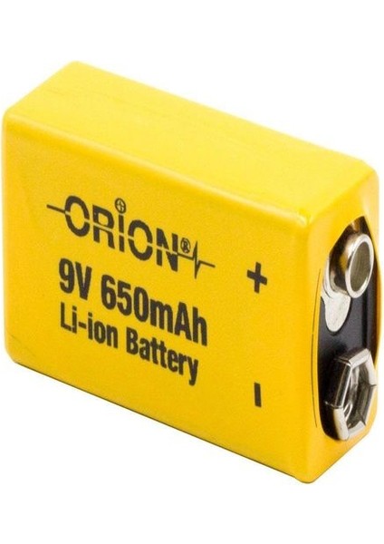 Orion 9V 650MAH Li-Ion Şarj Edilebilir Pil-2 Adet-Erpilsan Elektronik