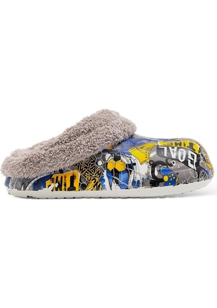 İçi Kürklü Dışı Eva Çocuk Ev Kreş Okul Sokak Terlik GRİ fiyatları