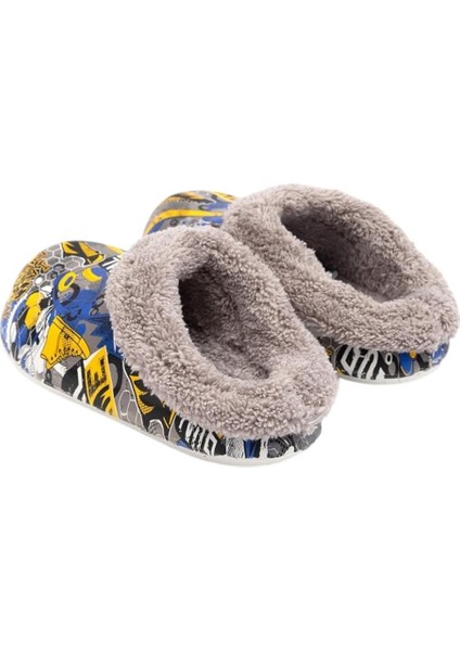 İçi Kürklü Dışı Eva Çocuk Ev Kreş Okul Sokak Terlik GRİ modelleri