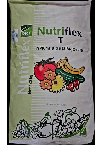 Damlama Gübresi Npk Nutriflex T 15-8-25+3 Mgo+Te Özel Bitki Gübresi 25 Kg