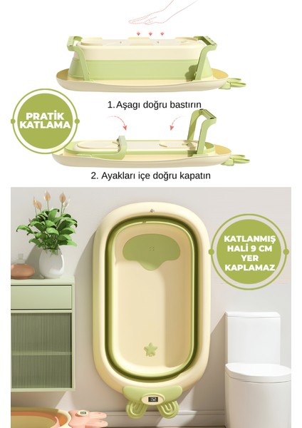 Katlanabilir Termometreli Bebek Küveti ve Filesi Yazlık Bebek Havuzu fiyatları