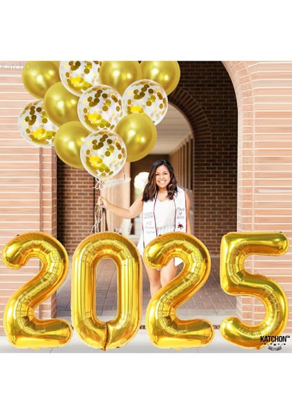 Gold 2025 Balonları 18'li Paket Yılbaşı Gecesi Parti Malzemeleri Için Mutlu Yıllar Balonları Süsü fiyatları
