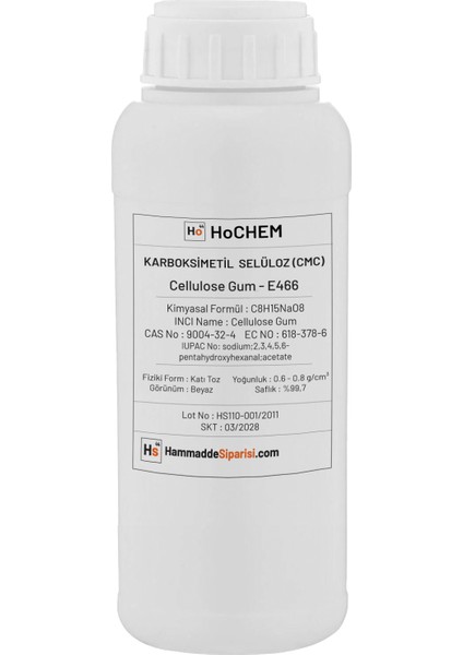 Karboksimetil Selüloz 9004 32 4 E466 500 Gram