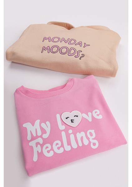 Kız Çocuk 2'li Paket Basic Sweatshirt fiyatları