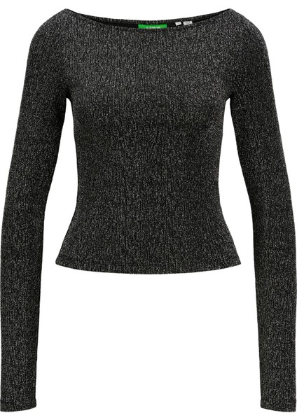 Kadın Uzun Kollu Crop Top - Sigga