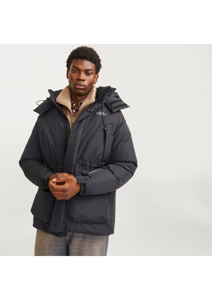 Jack & Jones Erkek Rüzgara Dayanıklı Kapüşonlu Parka - Kani