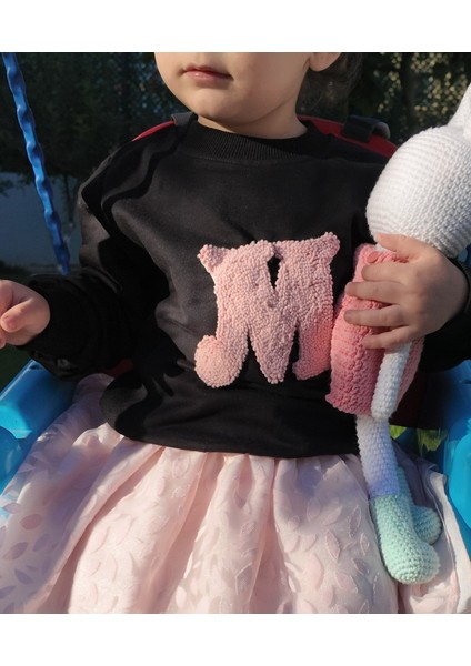 Kişiye Özel Harfi Şlemeli Sweatshirt