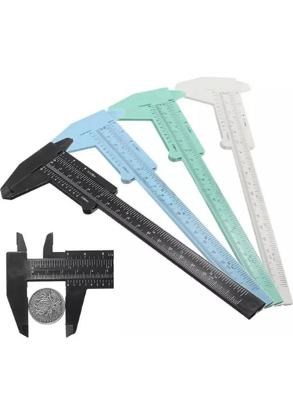 Microblading Ve Kalıcı Makyaj Ölçüm Cetveli Kumpas - Su Yeşili