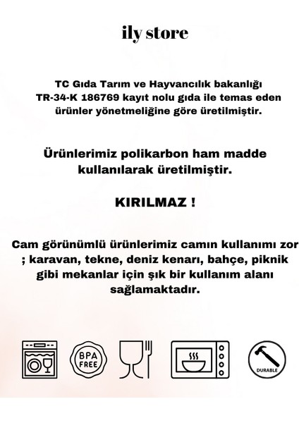 6'lı 180 ml Polikarbon, Lüks, Kırılmaz Çerezlik, Mezelik fiyatları