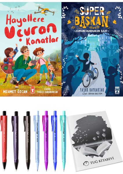 Süper Başkan Zamanı Durduran Saat ve Hayallere Uçuran Kanatlar 2'li Set + Hediyeli