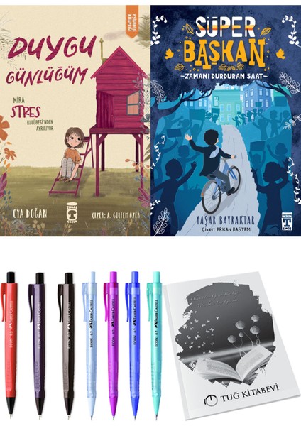 Süper Başkan Zamanı Durduran Saat ve Duygu Günlüğüm Mira Stres Kulübesi'nden Ayrılıyor 2'li Set + Hediyeli