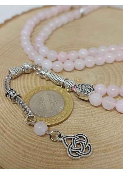 Pembe Kuvars Taşı 99LUK Tesbih 6mm (1254) modelleri